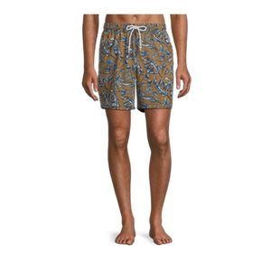 George Mens Trailblazer All Guy 8" Drawstring Swim Trunks‎ w Stretch, Size M NWT